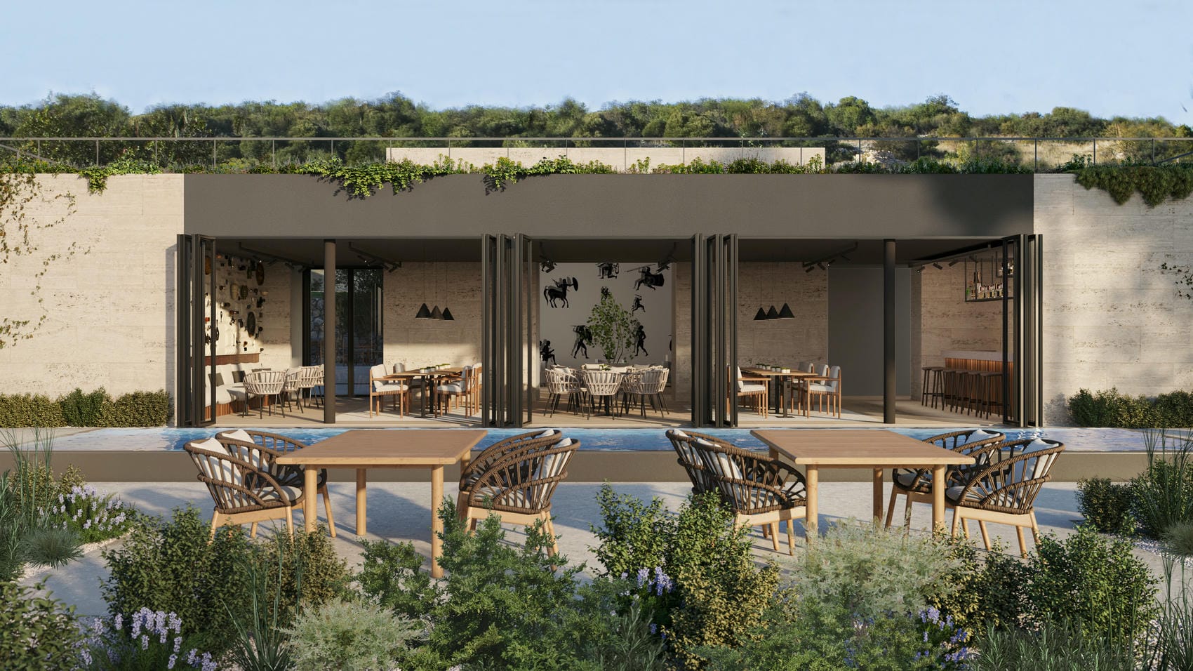 Rekonstrukcija plažnog objekta u restoran Kanarija, 3D vizualizacija