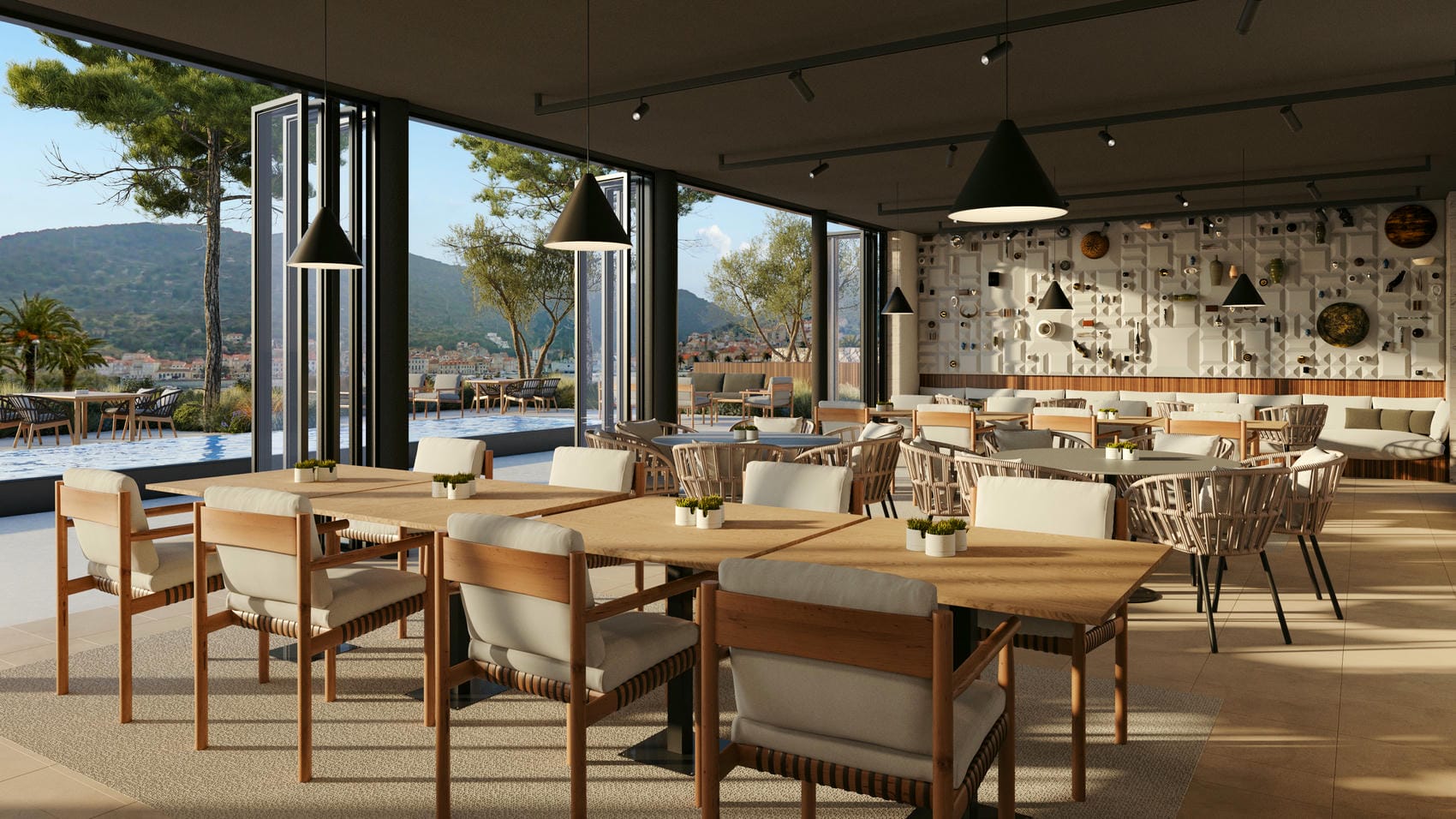 Rekonstrukcija plažnog objekta u restoran Kanarija, 3D vizualizacija