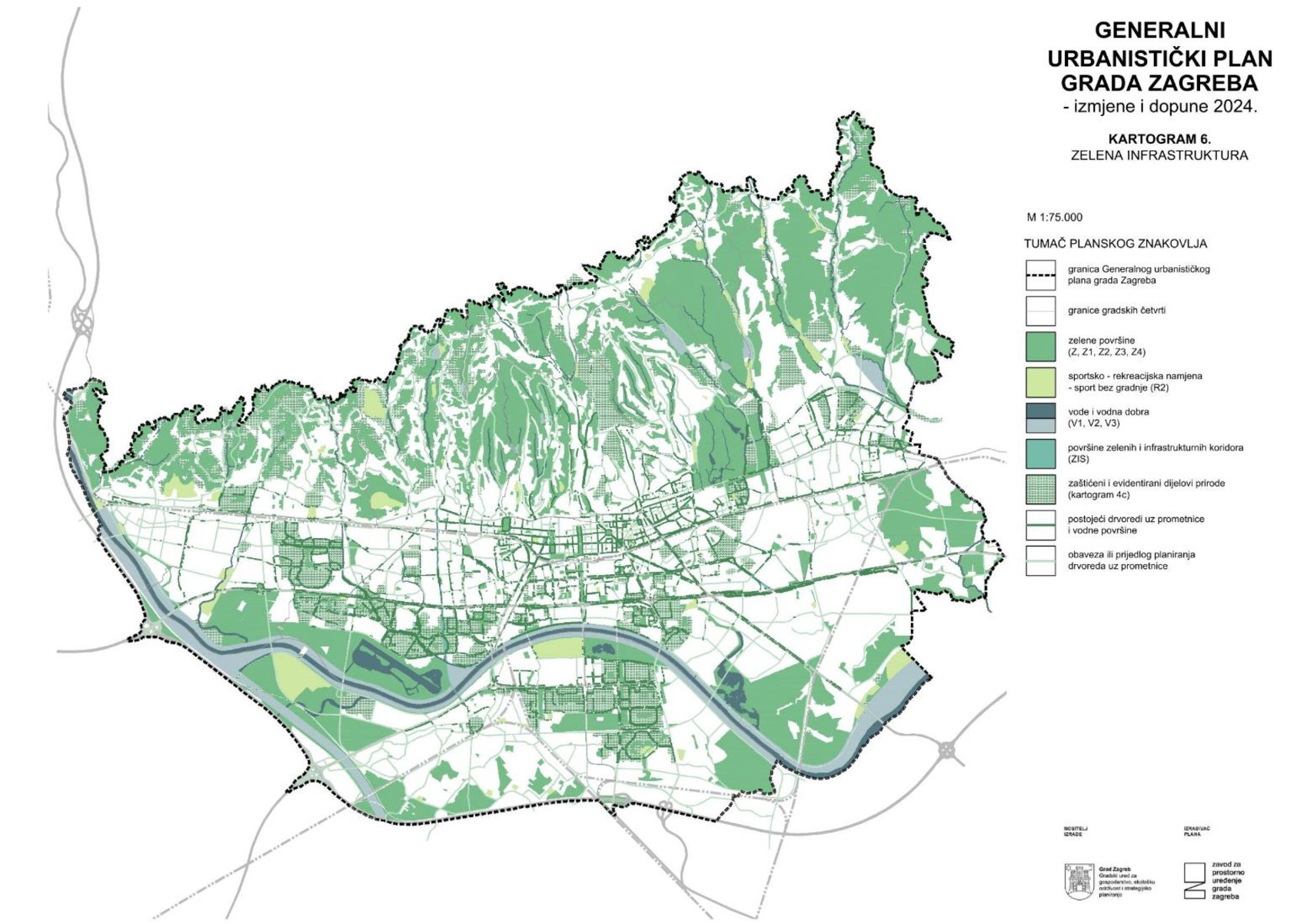 Sustavno planiranje zelene infrastrukture, GUP grada Zagreba