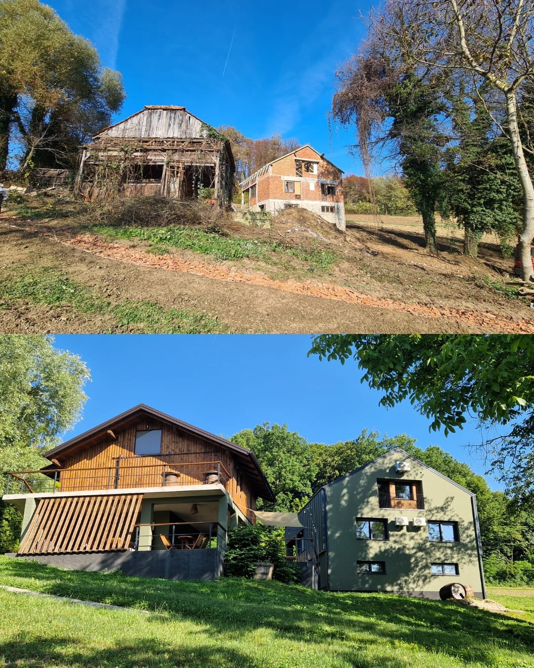 Green Hills Homestead, obnova stare kuće i štaglja
