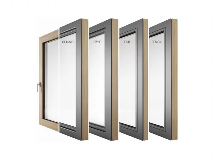 Prozor drvo aluminijski okvir, lokve