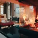 Peć a drva u kući za odmor