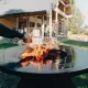 Roštilj u drvenoj kući za odmor