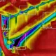 termogram, loše brtvljenje parne brane na spoju zida i krova obnovljene kuće
